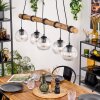 Ripoll Hanglamp, Kogellampje, Hanglamp Natuurlijke kleuren, Zwart, 5-lichts
