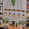 Ripoll Hanglamp, Kogellampje, Hanglamp Natuurlijke kleuren, Zwart, 5-lichts