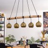 Ripoll Hanglamp, Kogellampje, Hanglamp Natuurlijke kleuren, Zwart, 5-lichts