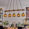 Ripoll Hanglamp, Kogellampje, Hanglamp Natuurlijke kleuren, Zwart, 5-lichts