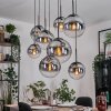 Gastor Hanglamp, Kogellampje, Hanglamp Duidelijk, Rookkleurig, 8-lichts