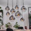 Gastor Hanglamp, Kogellampje, Hanglamp Duidelijk, Rookkleurig, 8-lichts
