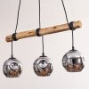 Ripoll Hanglamp, Kogellampje, Hanglamp Natuurlijke kleuren, Zwart, 3-lichts