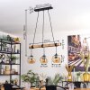 Ripoll Hanglamp, Kogellampje, Hanglamp Natuurlijke kleuren, Zwart, 3-lichts