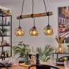 Ripoll Hanglamp, Kogellampje, Hanglamp Natuurlijke kleuren, Zwart, 3-lichts