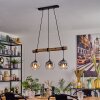 Ripoll Hanglamp, Kogellampje, Hanglamp Natuurlijke kleuren, Zwart, 3-lichts