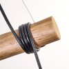 Ripoll Hanglamp, Kogellampje, Hanglamp Natuurlijke kleuren, Zwart, 3-lichts