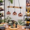 Ripoll Hanglamp, Kogellampje, Hanglamp Natuurlijke kleuren, Zwart, 3-lichts