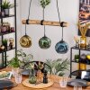Ripoll Hanglamp, Kogellampje, Hanglamp Natuurlijke kleuren, Zwart, 3-lichts