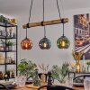 Ripoll Hanglamp, Kogellampje, Hanglamp Natuurlijke kleuren, Zwart, 3-lichts
