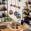 Ripoll Hanglamp, Kogellampje, Hanglamp Natuurlijke kleuren, Zwart, 3-lichts