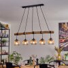 Ripoll Hanglamp, Kogellampje, Hanglamp Natuurlijke kleuren, Zwart, 5-lichts