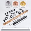 Ripoll Hanglamp, Kogellampje, Hanglamp Natuurlijke kleuren, Zwart, 5-lichts