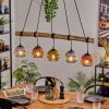 Ripoll Hanglamp, Kogellampje, Hanglamp Natuurlijke kleuren, Zwart, 5-lichts