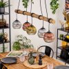 Ripoll Hanglamp, Kogellampje, Hanglamp Natuurlijke kleuren, Zwart, 5-lichts