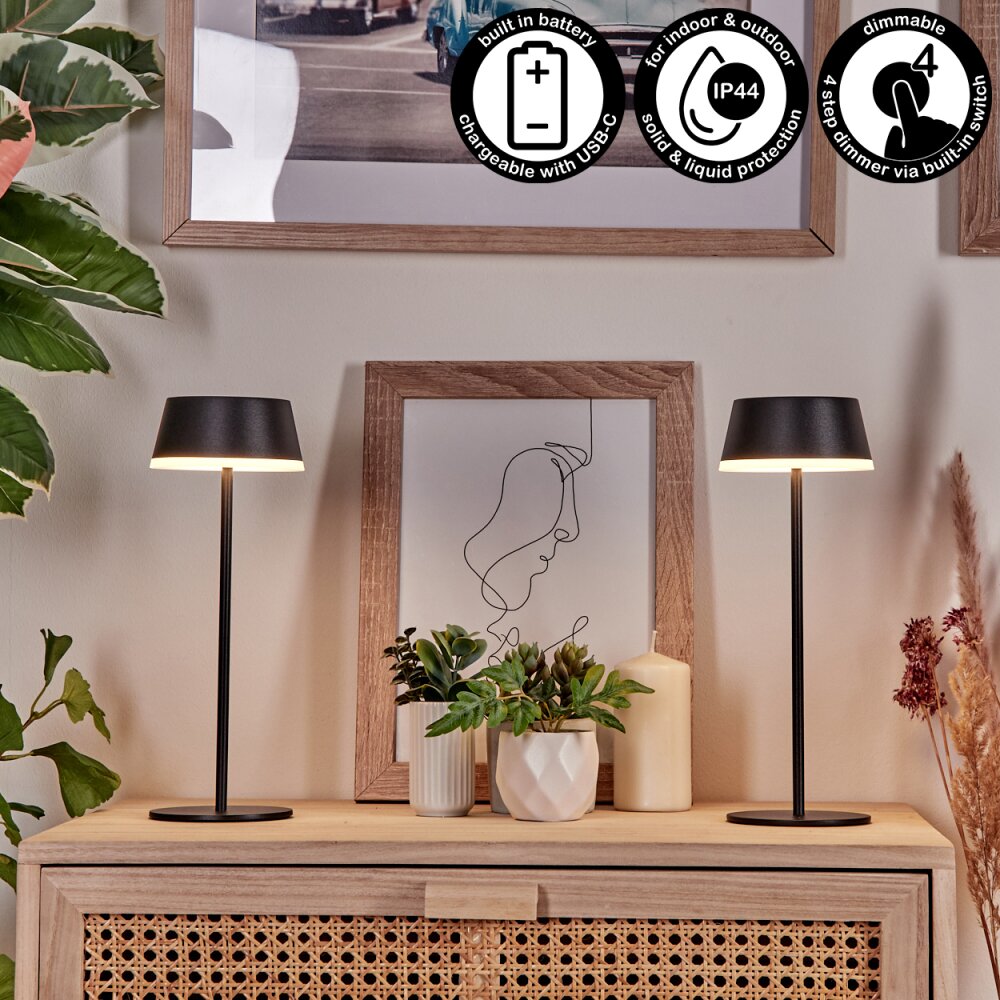 Romdrup Buiten tafellamp, Tafellamp LED Zwart, 1-licht main product photo