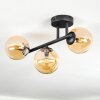 Chehalis Plafondlamp, Kogellampje Amber, 3-lichts
