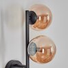 Chehalis Kogellampje, Wandlamp Amber, 3-lichts