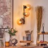 Chehalis Kogellampje, Wandlamp Amber, 3-lichts