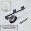 Chehalis Kogellampje, Wandlamp 28 cm Wit, 3-lichts