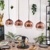 Koyoto Hanglamp, Kogellampje, Hanglamp Duidelijk, Koperkleurig, 4-lichts
