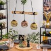 Ripoll Hanglamp, Kogellampje, Hanglamp Natuurlijke kleuren, Zwart, 3-lichts