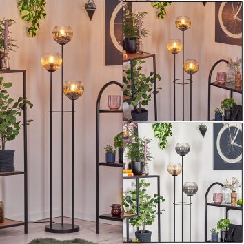 Koyoto Staande lamp Zwart, 3-lichts