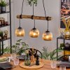 Ripoll Hanglamp, Kogellampje, Hanglamp Natuurlijke kleuren, Zwart, 3-lichts