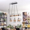 Ripoll Hanglamp, Kogellampje, Hanglamp Natuurlijke kleuren, Zwart, 3-lichts