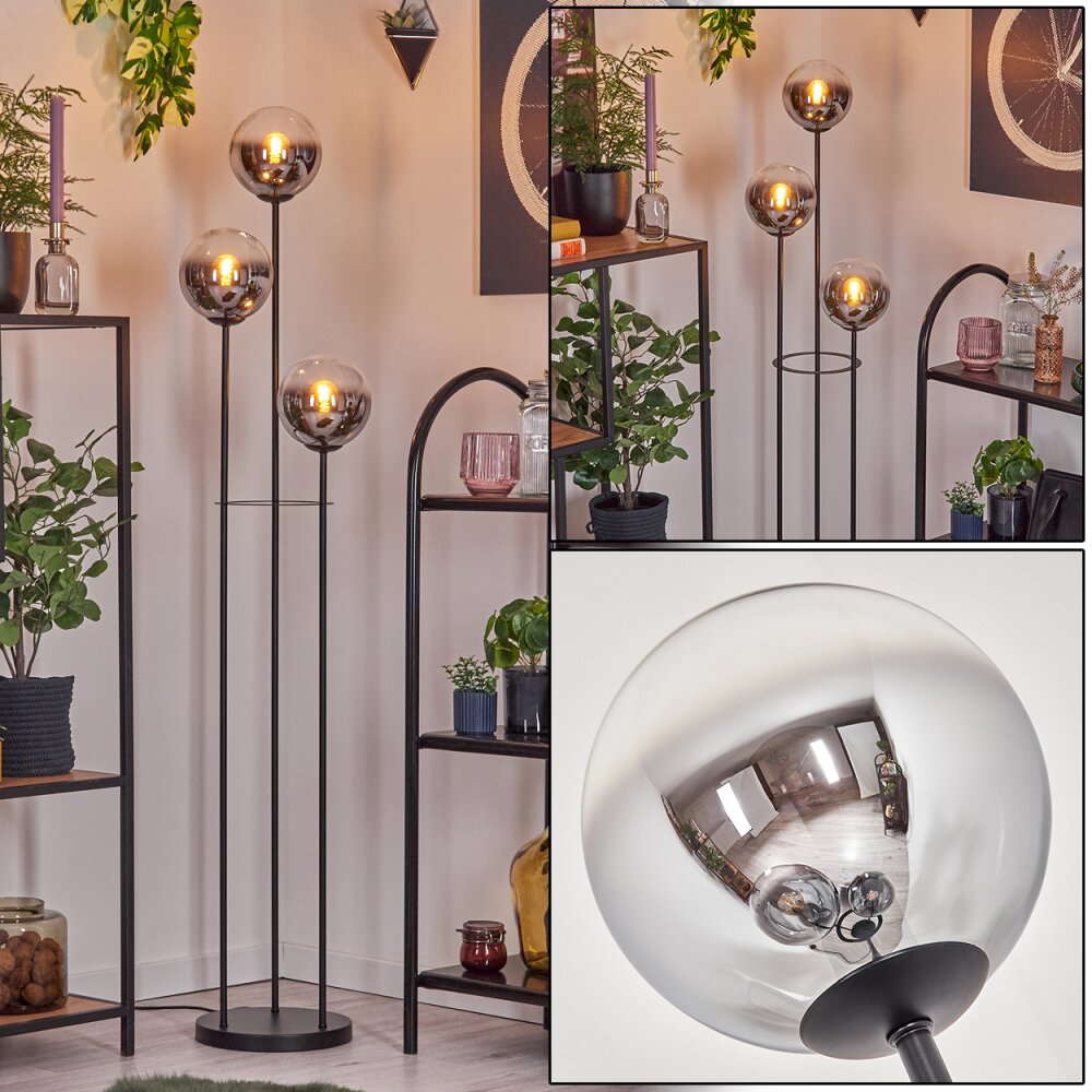 Gastor Staande lamp Zwart, 3-lichts main product photo