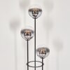 Gastor Staande lamp 30 cm Hout licht, Zwart, 3-lichts