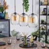 Apedo Hanglamp, Hanglamp Amber, Duidelijk, 3-lichts
