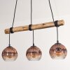 Ripoll Hanglamp, Kogellampje, Hanglamp Natuurlijke kleuren, Zwart, 3-lichts