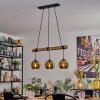 Koyoto Hanglamp, Kogellampje, Hanglamp Natuurlijke kleuren, Zwart, 3-lichts