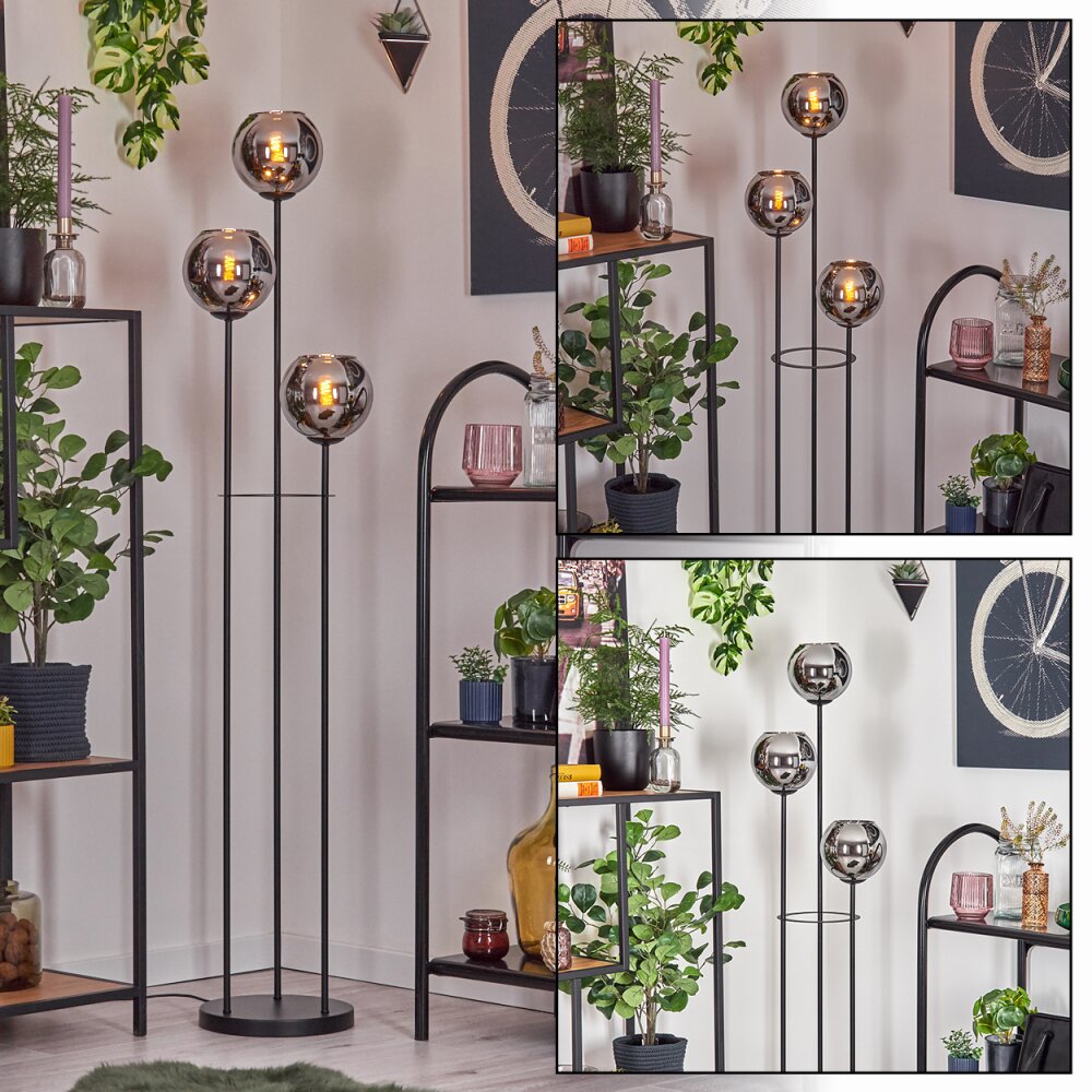 Koyoto Staande lamp Zwart, 3-lichts main product photo