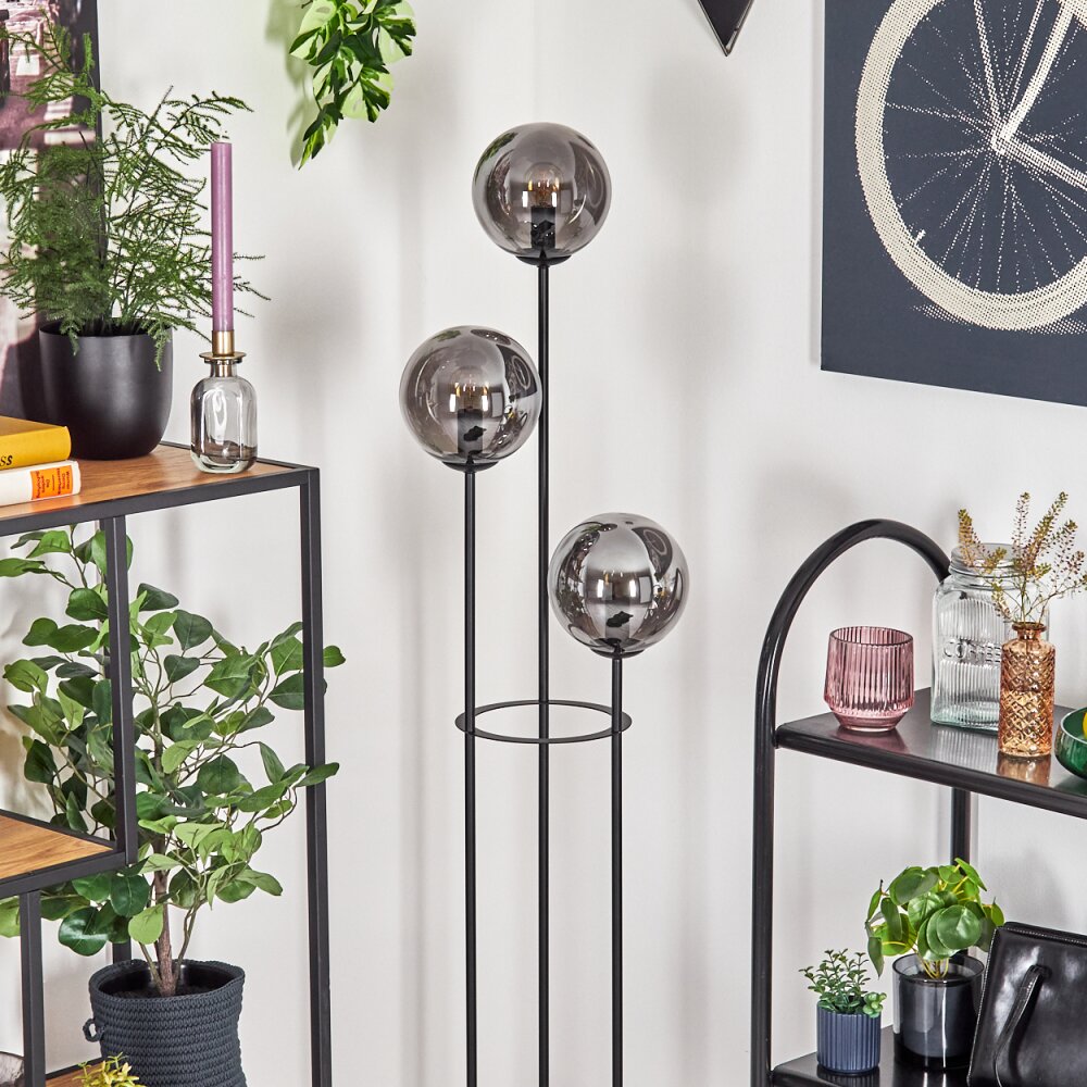Gastor Staande lamp Zwart, 3-lichts