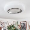 Dayen Plafondlamp LED Zilver, Wit, 1-licht, Afstandsbediening