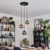 Koyoto Hanglamp, Kogellampje, Hanglamp Zwart, 3-lichts