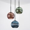 Koyoto Hanglamp, Kogellampje, Hanglamp Zwart, 3-lichts