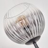 Koyoto Staande lamp Hout donker, Zwart, 4-lichts