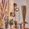 Chehalis Kogellampje, Wandlamp Rookkleurig, 3-lichts
