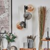 Chehalis Kogellampje, Wandlamp Amber, Rookkleurig, 3-lichts
