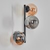 Chehalis Kogellampje, Wandlamp Amber, Rookkleurig, 3-lichts