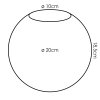Glazen lampenkap  Gastor Reserve glas, reserveonderdeel 20 cm Rookkleurig