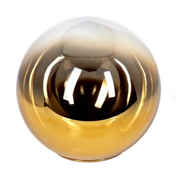 Lampenkap van glas  Gastor Reserve glas 20 cm Goud, Duidelijk