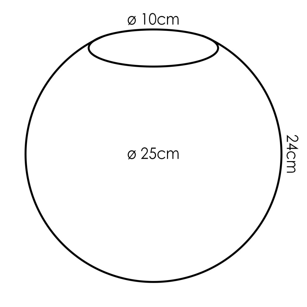 Gastor Reserve glas 25 cm Duidelijk, Koperkleurig