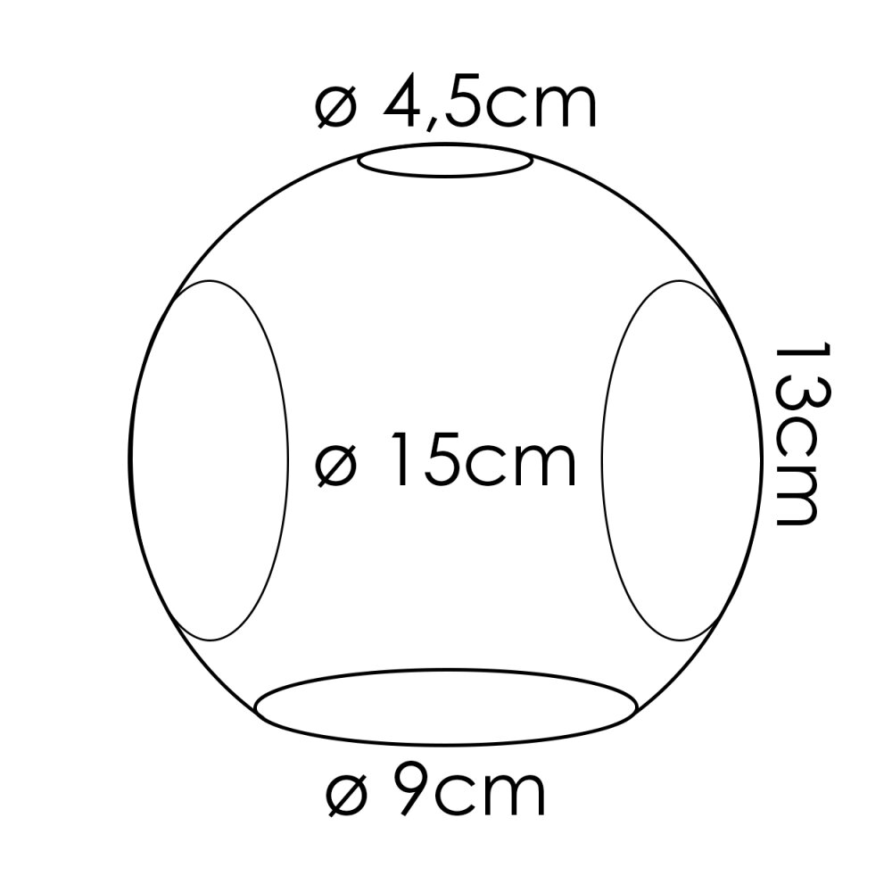 Glazen lampenkap  Ripoll Reserve glas Amber, Duidelijk