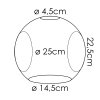 Lampenkap van glas  Ripoll Reserve glas, reserveonderdeel Koperkleurig