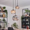 Koyoto Hanglamp, Kogellampje, Hanglamp, Cluster hanglamp Amber, Duidelijk, Rookkleurig, 3-lichts