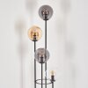 Gastor Staande lamp 30 cm Hout donker, Zwart, 4-lichts